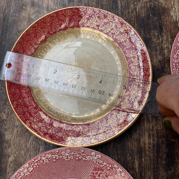 Vintage collectible fine China one is 22k gold 6 plates total - Picture 5 of 12